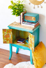 Load image into Gallery viewer, &#39;Blooming Swallowtail’ Hand-Painted Side Table