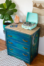 Load image into Gallery viewer, ‘Cosmic Peacock’ Hand-Painted Dresser